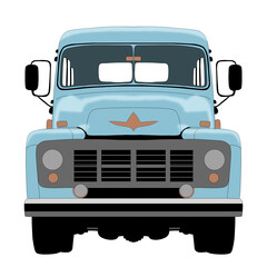 Illustration of a classic retro truck