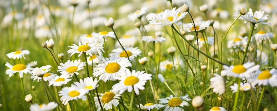field of daisies, spring background © kristina