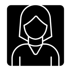 Female Avatar Glyph Icon