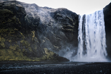 The Waterfall Skogafoss in Iceland