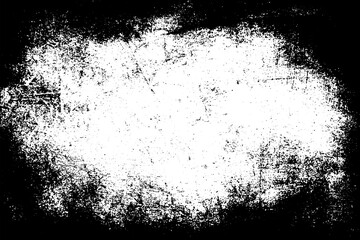 Grunge border texture background. Abstract frame overlay. PNG graphic illustration with transparent background.