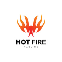 Hot Flame Logo, Fire Vector, Abstract Fire Icon Design