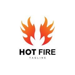 Hot Flame Logo, Fire Vector, Abstract Fire Icon Design
