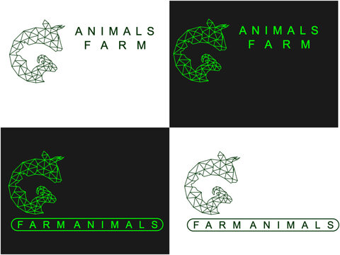 logo of animal farm style polygonal