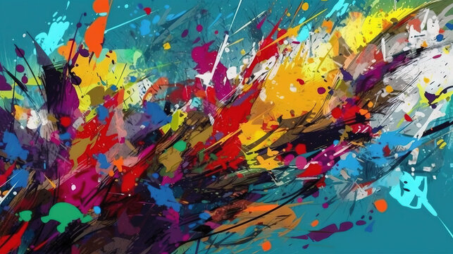 abstract background with splashes
