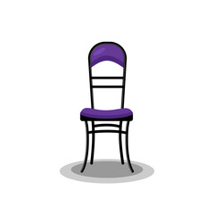 Stylish chair on white background