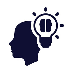 bulb, light bulb, brain, human brain, creative idea icon