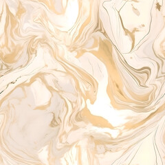 gold and cream colors marble seamless texture (ai generated)