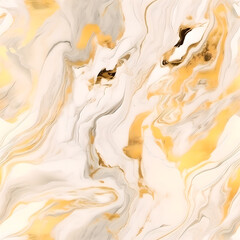 gold and cream colors marble seamless texture (ai generated)
