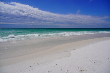 beautiful Destin beach and the Gulf of Mexico in Destin, Florida
