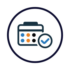 calendar, schedule, checker, calendar schedule icon
