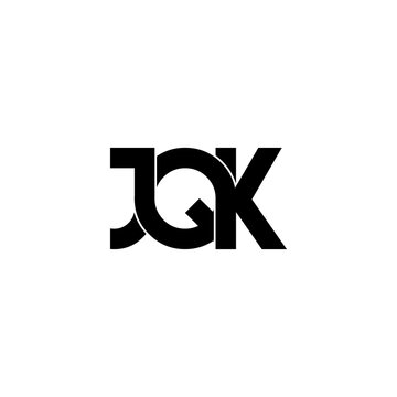 jqk lettering initial monogram logo design
