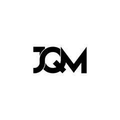 jqm initial letter monogram logo design