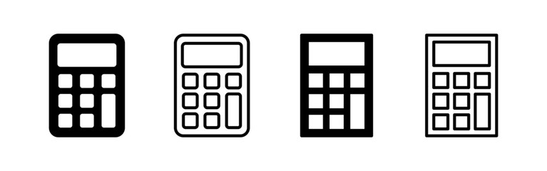 Calculator icon vector for web and mobile app. Accounting calculator sign and symbol.