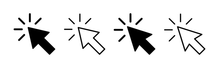 Click icon vector for web and mobile app. pointer arrow sign and symbol. cursor icon
