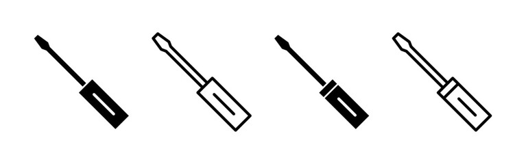 Screwdriver icon vector for web and mobile app. tools sign and symbol