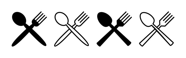 spoon and fork icon vector for web and mobile app. spoon, fork and knife icon vector. restaurant sign and symbol
