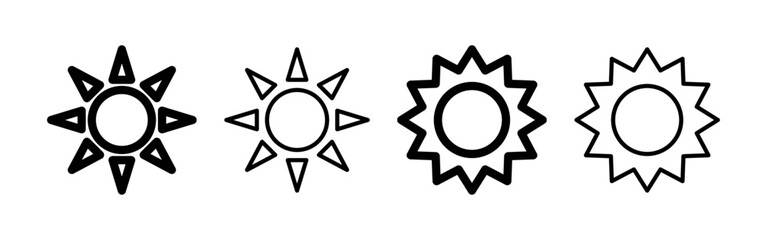 Sun icon vector for web and mobile app. Brightness sign and symbol.