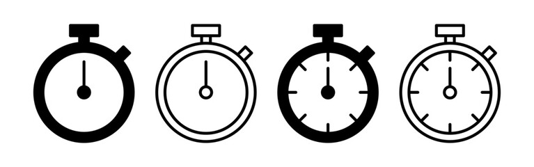 stopwatch icon vector for web and mobile app. Timer sign and symbol. Countdown icon. Period of time