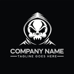 Hacker mascot logo, anonymous hacker hoodie gaming vector esports logo