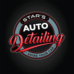 Fototapeta na wymiar Mobile detailing, Automobile detailing, car dealership carwash logo design template vector illustration