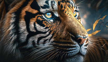portrait of a bengal tiger face