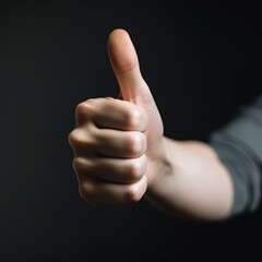 hand showing thumbs up, generative ai