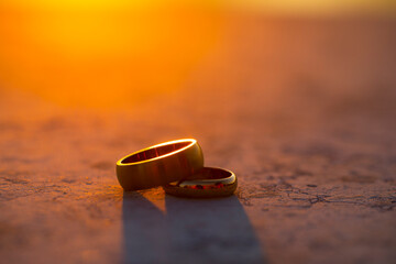 two rings on the table