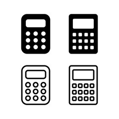 Calculator icon vector illustration. Accounting calculator sign and symbol.