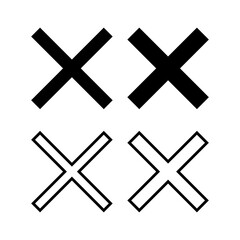 Obraz premium Close icon vector illustration. Delete sign and symbol. cross sign