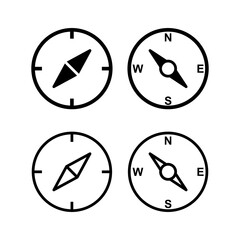 Compass icon vector illustration. arrow compass icon sign and symbol