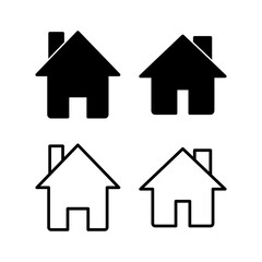 Home icon vector illustration. House sign and symbol