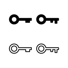 Key icon vector illustration. Key sign and symbol.