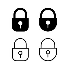 Lock icon vector illustration. Padlock sign and symbol. Encryption icon. Security symbol