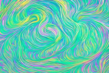 Double Curly Loop Colors and Palettes Generative AI