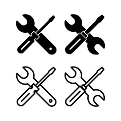 Repair tools icon vector illustration. tool sign and symbol. setting icon. Wrench and screwdriver. Service