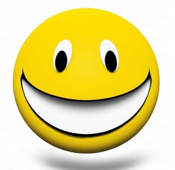 Yellow Smiley face flat icon illustration