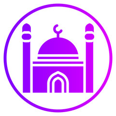 mosque gradient icon