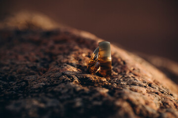 Wedding rings. Love concept. 