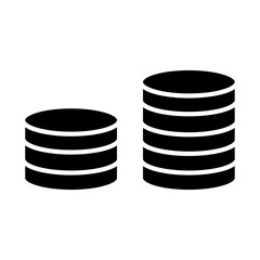 Database vector icon, server storage flat vector illustration for web site or mobile app 