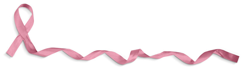 Pink Ribbon, Breast Cancer Awareness Concept, Isolated