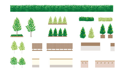 住宅外構素材イラスト