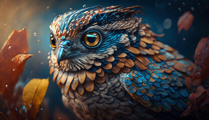Obraz premium close up of an eye of a pheasant