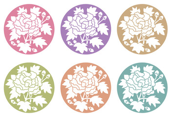 Peony flower pattern, a traditional Korean pattern,
한국전통패턴인 모란꽃 문양