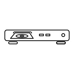 Obraz premium Dvd player vector icon flat illustration on white background..eps