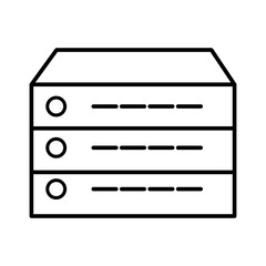 Server vector icon, database symbol. flat vector illustration for web site or mobile app