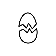 Broken egg vector icon, breakfast symbol. illustration for web site or mobile app.eps