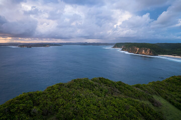 South coast Lombok island aerial view