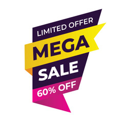 Sale banner template design, Big sale special offer. Vector illustration.