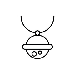 cat collar icon. outline icon